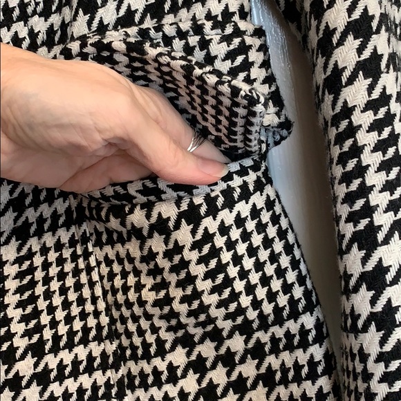Candie’s houndstooth coat Sz S Black & white - Picture 6 of 7